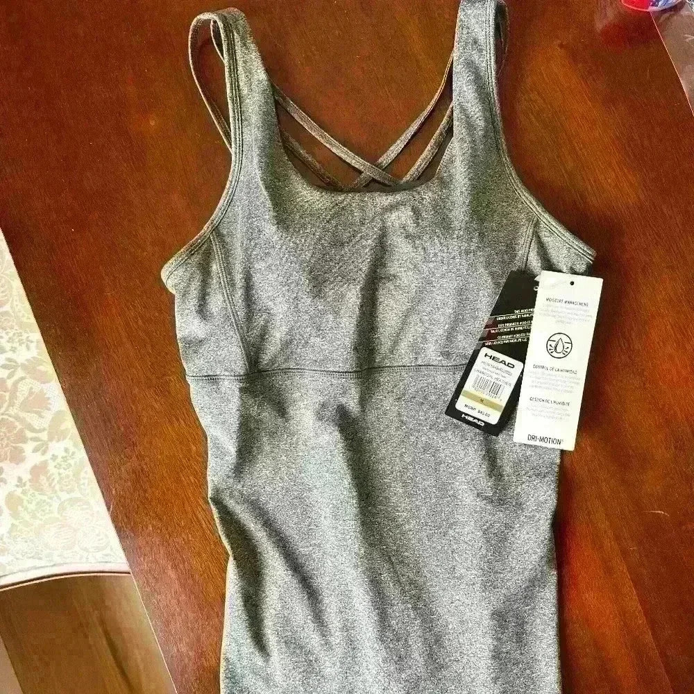 NWT Charcoal Grey Matchup Bra Tank Top By Head - Size Medium - Picture 2 of 5
